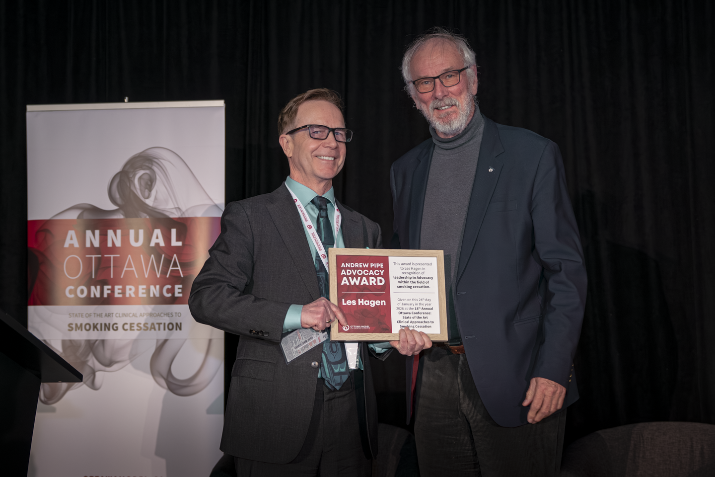 Andrew Pipe Advocacy Award winner, Les Hagen