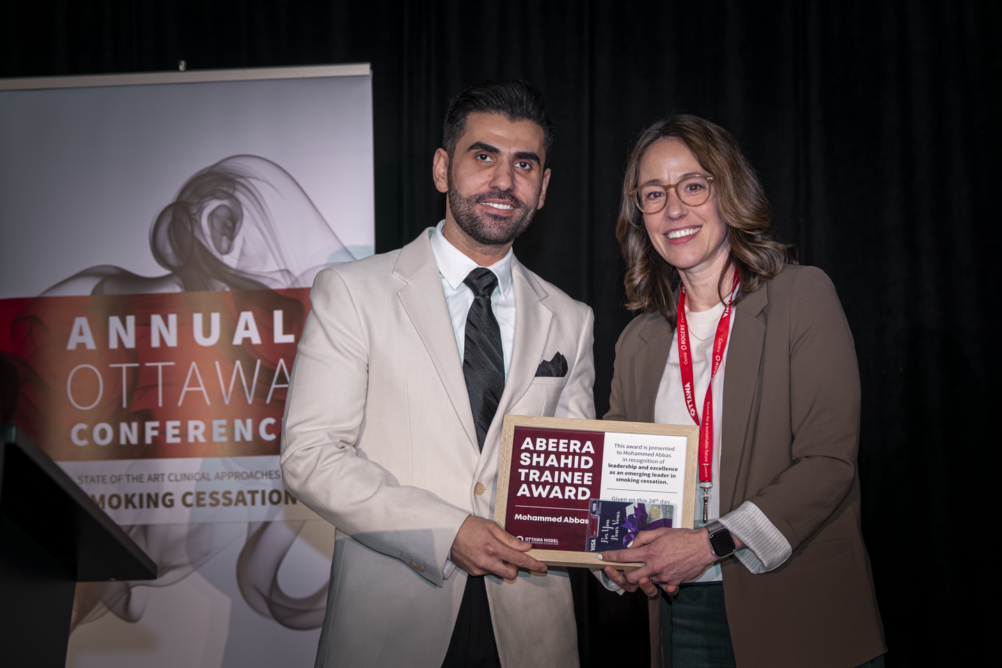 Abeera Shahid Trainee Award winner, Mohammed Abbas