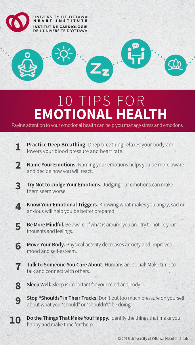 Physical health: Taking care of your body helps care for your mind