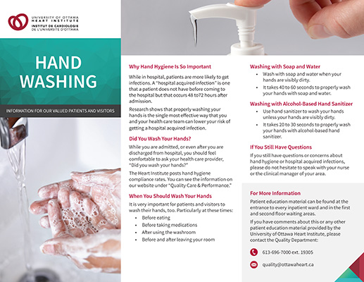 Hand washing  University of Ottawa Heart Institute