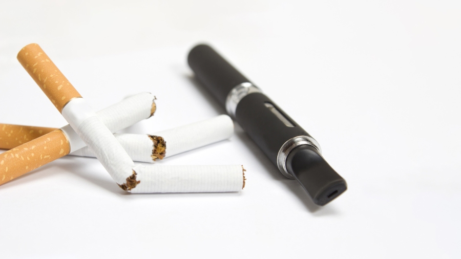 discarded cigarettes and vape