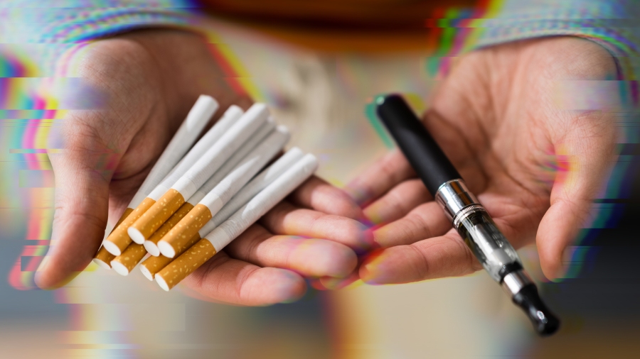 Glitched cigarettes and vape