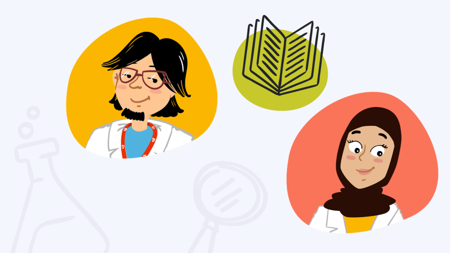 Link: Illustration of a researchers Emilio Alarcón, PhD and Master's student Jinane El-Hage