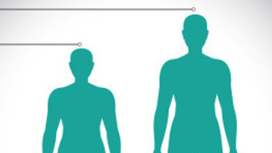 A short man and a tall man