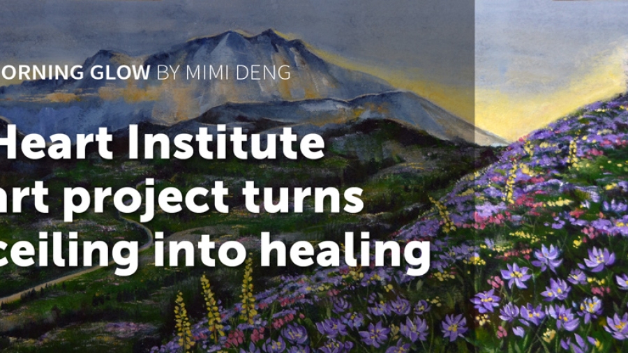 Heart Institute art project turns ceiling into healing