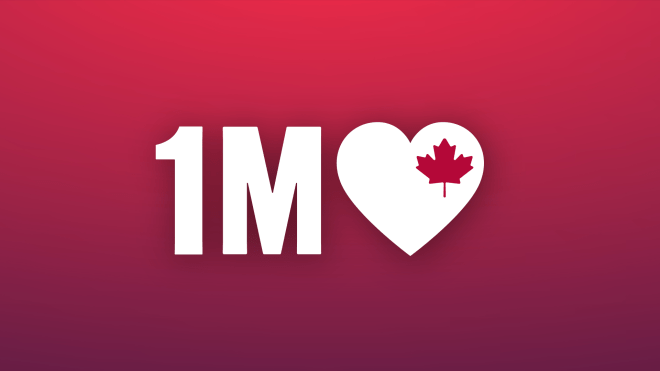 One Million Canadian Hearts Logo