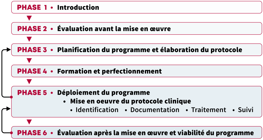 Les six phases du Plan d'implémentation du MOAT