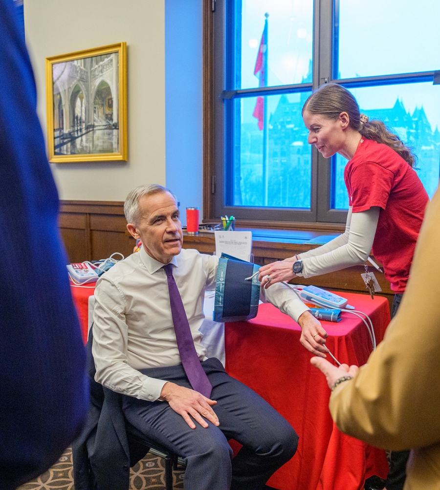 On February 10, 2026, the One Million Canadian Hearts team was on Parliament Hill screening Members of Parliament, including Prime Minister Mark Carney, as part of our partnership with the Canadian Cardiovascular Society.
