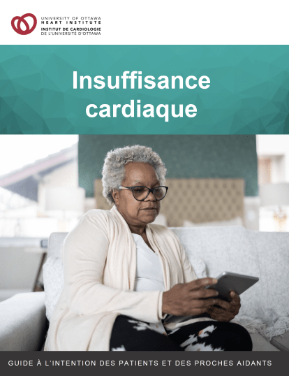 Page couverture du guide Insuffisance cardiaque : guide à l'intention des patients et des proches aidants