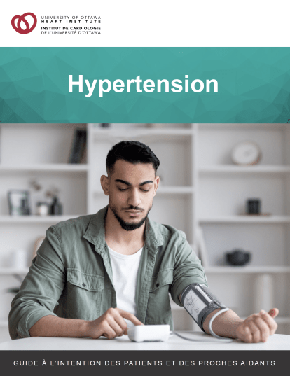 Page couverture du guide Hypertension : guide à l'intention des patients et des proches aidants