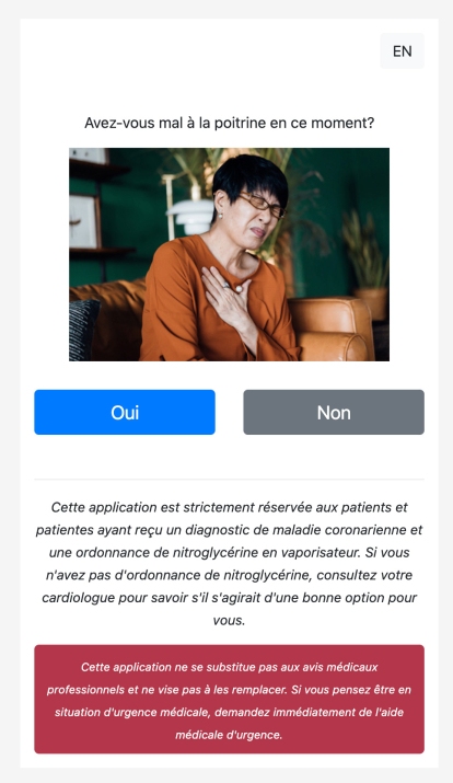 Capture d'écran de l'application NitroAssist