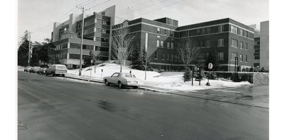 View of the Heart Institute from Ruskin Ave., early1980s.