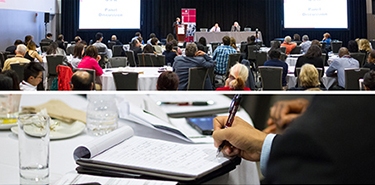 Collage of pictures from the conference