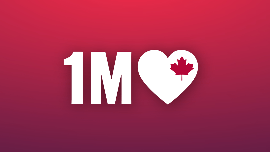 One Million Canadian Hearts Logo
