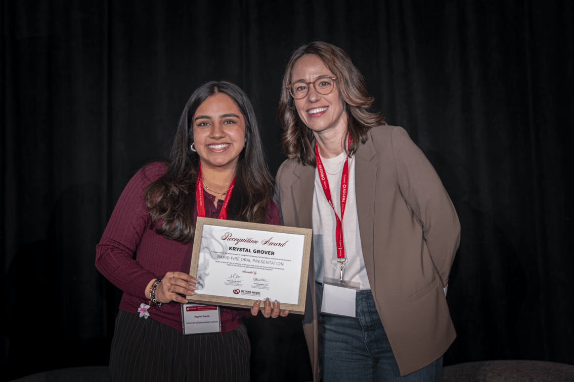 Rapid Fire Oral Presentation winner, Krystal Grover