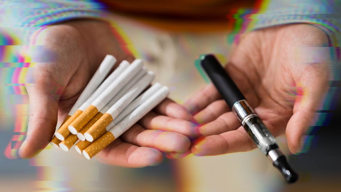 Glitched cigarettes and vape