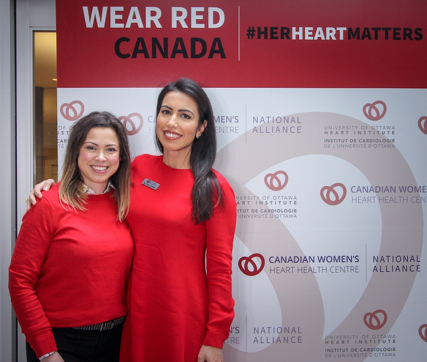 Dr. Thais Coutinho (right) poses with Nadia Lappa