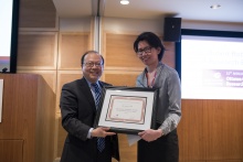 Dr. Sharon Chih, recipient of the Dr. Robert Roberts Award, and Dr. Peter Liu