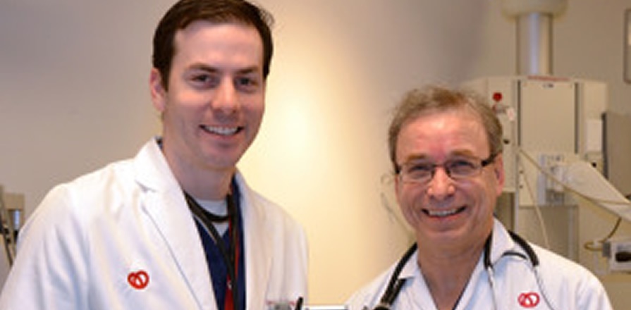 Drs. Ben Hibbert (left) and Michel Le May